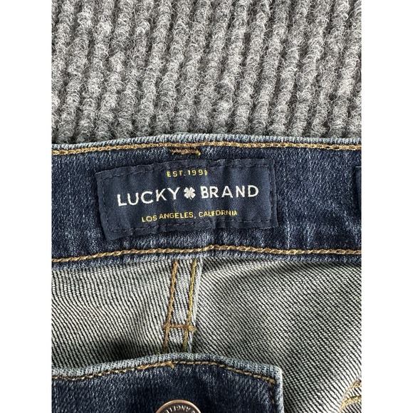 Lucky Brand Jeans Men 34x32 Blue 363 Straight Classic Dark Wash Stretch Denim - Picture 13 of 16